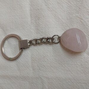 Rose quarts key chain